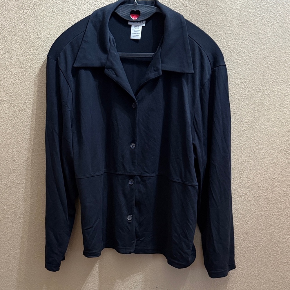 L.L.Bean Traveller Black Button Down